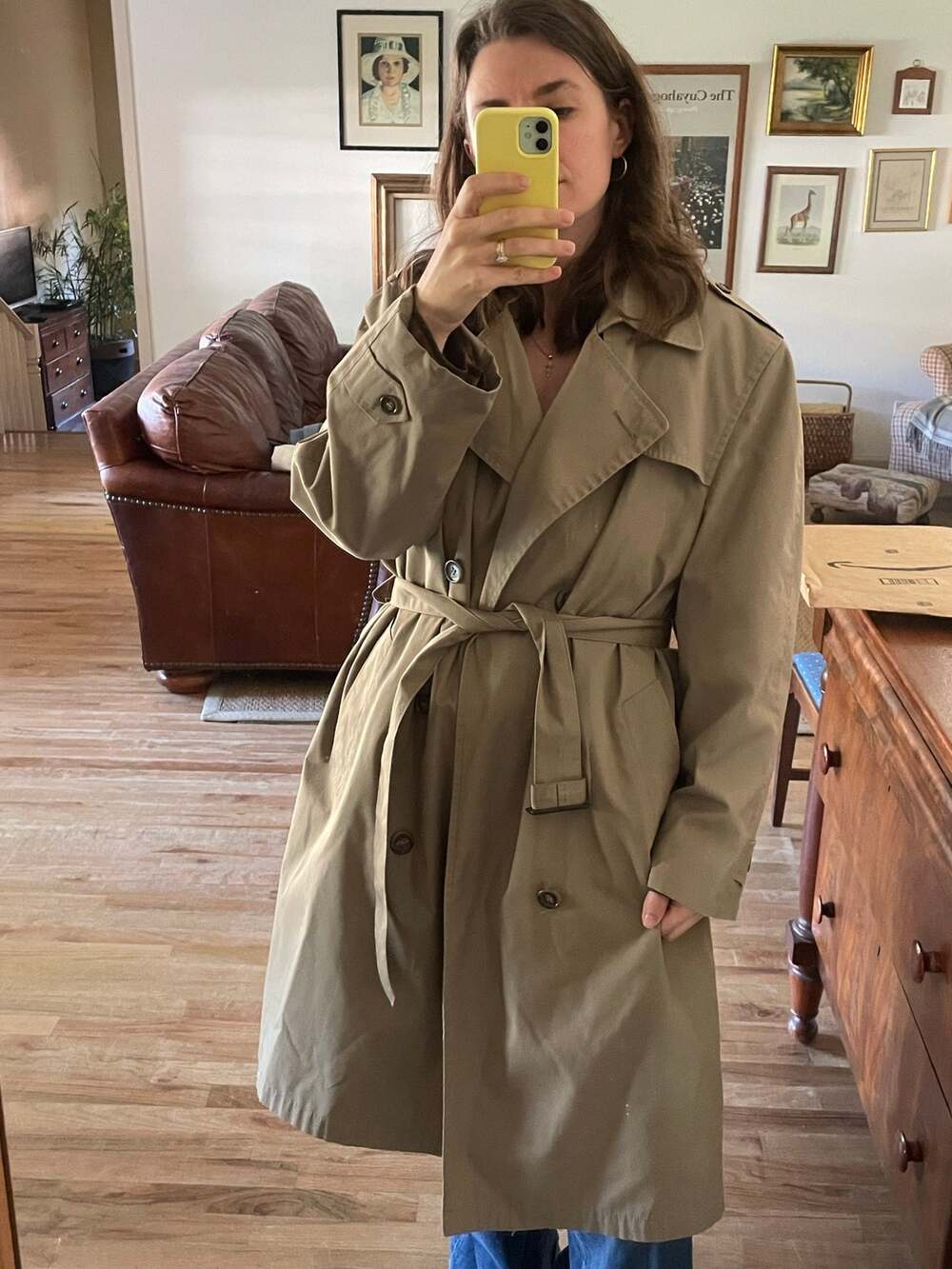 Vintage Fleece Lined Trench Coat